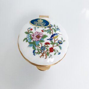 Aynsley Pembroke - Miniature Trinket Keepsake Box w Hinged Lid Fine Bone China